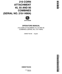 John Deere 210 Corn Head Operator's Manual (OMN97708)