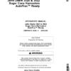 John Deere 3520, 3522 Sugar Cane Harvesters AutoTrac Ready Operator's Manual (OMNW00279)