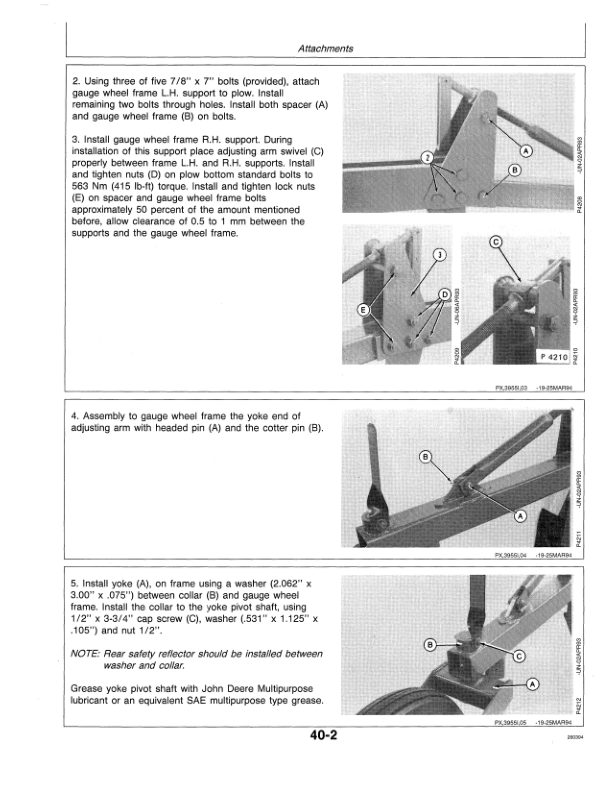 John Deere 3955 Reversible Two-Way Integral Moldboard Plow Operator's Manual (OMP57319) - Image 2