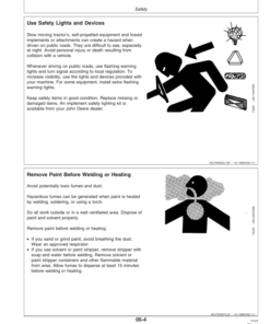 Alternative view of John Deere 25A Flail Mower (-644699) Operator's Manual (OMP58341)
