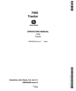 John Deere 7405 Tractor Operator's Manual (OMP65208)