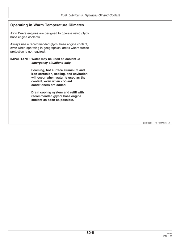 John Deere 7220, 7320, 7520 Open Operator Station Tractors Operator's Manual (OMP70963) - Image 2