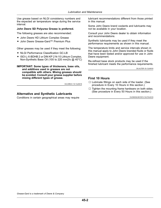 John Deere 553 Loader (Brazilian Edition) Operator's Manual (OMP74048) - Image 2