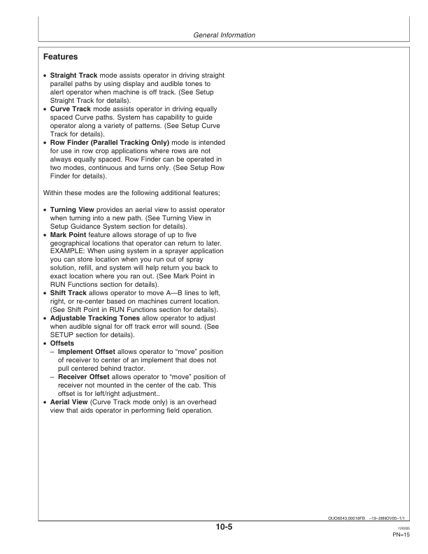 John Deere Greenstar Guidance Parallel Tracking & AutoTrac Assisted Steering Systems Operator's Manual (OMPC20477) - Image 2