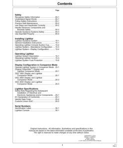 Alternative view of John Deere AMS GreenStar Lightbar Operator's Manual (OMPFP14000)