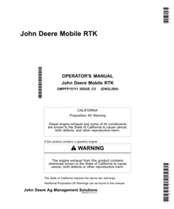 John Deere Mobile RTK Operator's Manual (OMPFP15111)