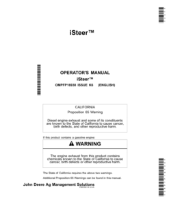 John Deere iSteer Operator's Manual (OMPFP16938)