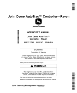 John Deere AutoTrac Controller—Raven Operator's Manual (OMPFP17742)