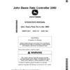 John Deere Rate Controller 2000 Operator's Manual (OMPFP19621)