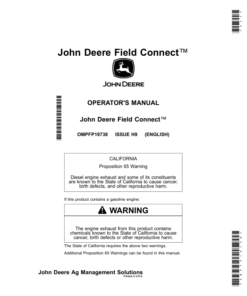 John Deere Field Connect Operator's Manual (OMPFP19738)