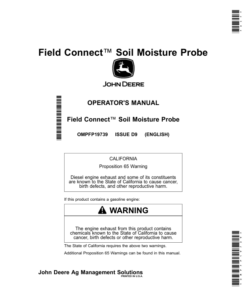 John Deere Field Connect Soil Moisture Probe Operator's Manual (OMPFP19739)
