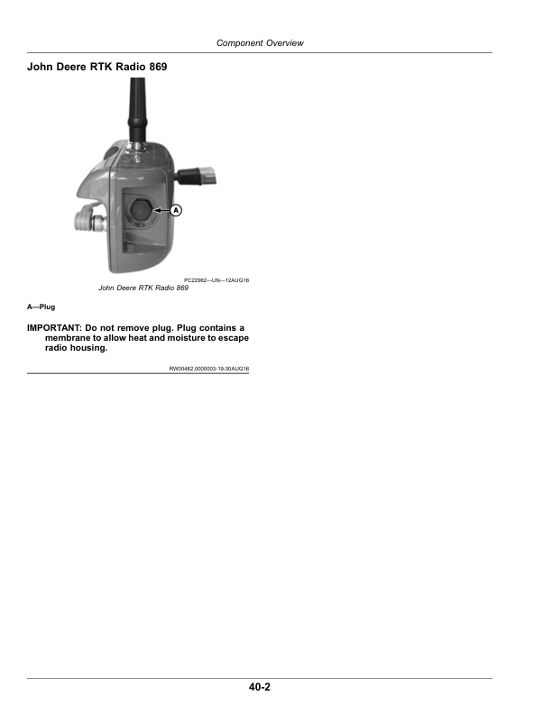 John Deere RTK Radio 869 Operator's Manual (OMPFP22113) - Image 2