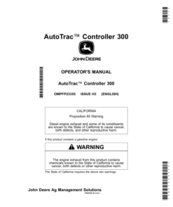 John Deere AutoTrac Controller 300 Operator's Manual (OMPFP23355)