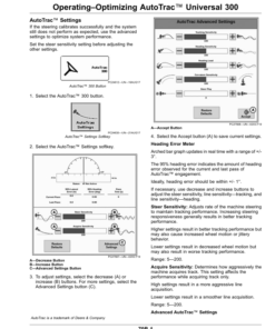 Alternative view of John Deere AutoTrac Universal 300 Operator's Manual (OMPFP23380)