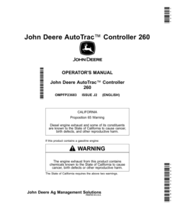 John Deere AutoTrac Controller 260 Operator's Manual (OMPFP23683)