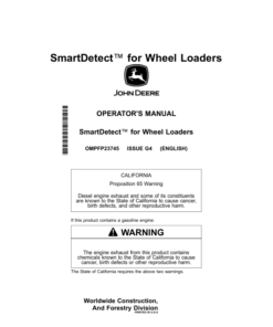 John Deere 444 P, 524 P, 544 P, 624 P, 644 P, 724 P Loaders Operator's Manuals (OMPFP23745)