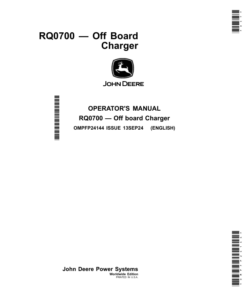 John Deere RQ0700 - Off Board Charger Operator's Manual (OMPFP24144)