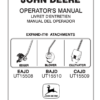 John Deere EAJD Edger (UT15508), BAJD Blower (UT015510), CAJD Cultivator (UT15509) Expand-It Attachments Operator's Manual (OMPS00274)