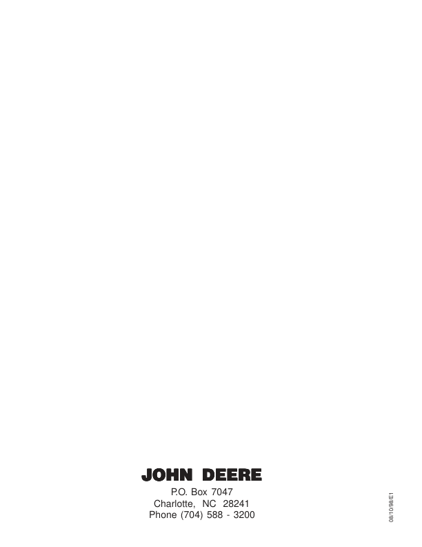 John Deere SE23 Edger (UT22096A) Operator's Manual (OMPS01117) - Image 2