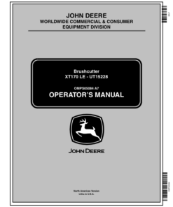 John Deere XT170 LE Brushcutter (UT15228) Operator's Manual (OMPS05084)