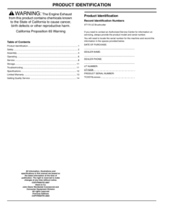 Alternative view of John Deere XT170 LE Brushcutter (UT15228) Operator's Manual (OMPS05084)