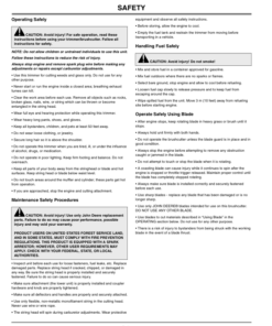 Alternative view of John Deere XT140SB LE String Trimmer/Brushcutter (UT15227) Operator's Manual (OMPS05087)
