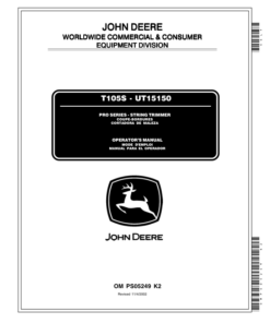 John Deere T105S Pro Series String Trimmer Operator's Manual (OMPS05249)