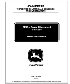 John Deere Edger Attachment Sea8 Operator's Manual (OMPS10186)