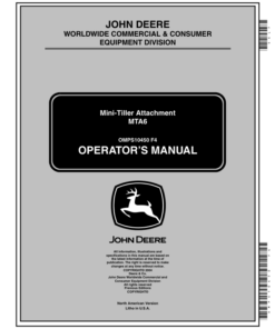 John Deere MTA6 Mini-Tiller Attachment Operator's Manual (OMPS10450)