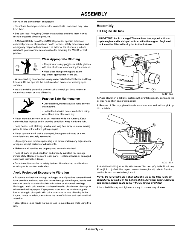John Deere BH25LE - UT26523 Power Plower Operator's Manual (OMPS10505) - Image 2