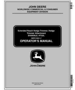 John Deere Extended Reach Hedge Trimmer Attachment (010001-) Operator's Manual (OMPS10904)