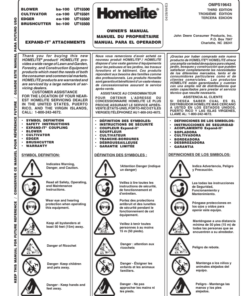 John Deere BA-100 Blower, CA-100 Cultivator, EA-100 Edger, BC-100 Brushcutter Operator's Manual (OMPS19643)