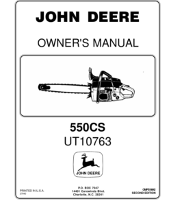John Deere 550CS Chain Saw (UT10763) Operator's Manual (OMPS19842)