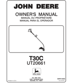 John Deere T30C String Trimmer (UT20661) Operator's Manual (OMPS19858)