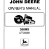John Deere 380MS Multi Purpose Saw (UT05058, UT05066) Operator's Manual (OMPS19886A)
