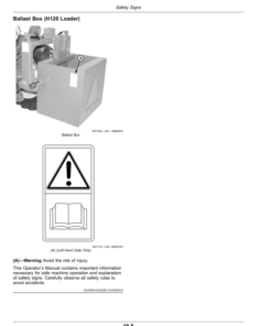 Alternative view of John Deere D120, H120 Loaders Operator's Manual (OMPXX10184)