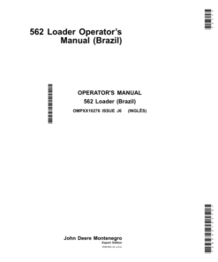 John Deere 562 Loader Operator's Manual (OMPXX10276)