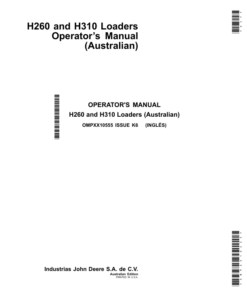 John Deere H260 & H310 Loaders Operator's Manual (OMPXX10555)