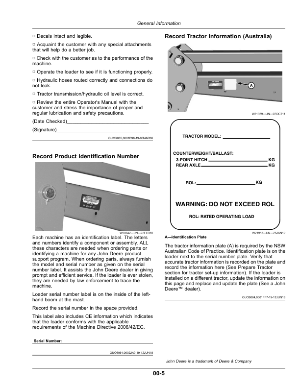 John Deere 562 Loader Operator's Manual (OMPXX13443) - Image 2