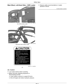 Alternative view of John Deere 120R, 220R Loaders Operator's Manual (OMPXX13660)