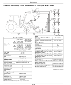 Alternative view of John Deere 520M, 540M Loaders Operator’s Manual (North American) Operator's Manual (OMPXX14300)