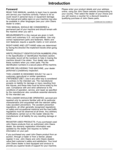 Alternative view of John Deere 120R, 220R Loaders Operator’s Manual (Export Edition) Non Self-Leveling Loaders Manufactured in July 2020, Forward Operator's Manual (OMPXX16566)