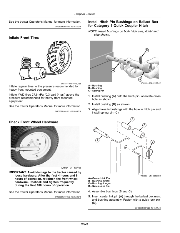 John Deere 120R, 220R Loaders Operator’s Manual (UK Edition) Non Self-Leveling Loaders Manufactured in July 2020, Forward Operator's Manual (OMPXX16597) - Image 3