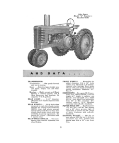 Alternative view of John Deere Model A Series Tractors Operator's Manual (OMR2000)