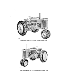 Alternative view of John Deere Model 60 LP-Gas Tractor (Supplement) Operator's Manual (OMR2049)