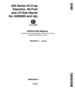 John Deere 620 Utility HI-CropTractor Operator's Manual (OMR2060R)