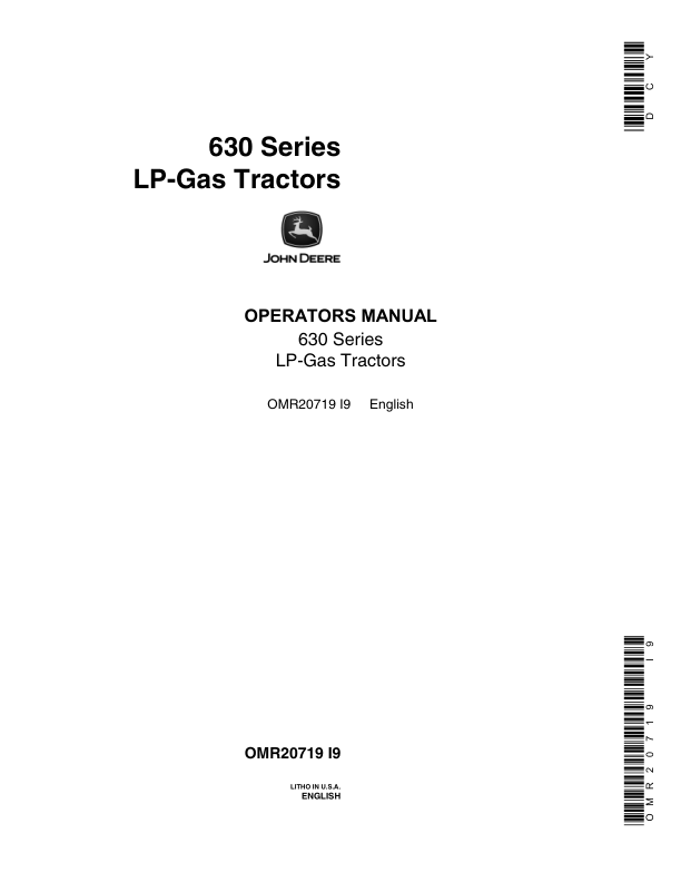 John Deere 630 Utility Tractor, LP-Gas Operator's Manual (OMR20719)