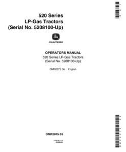 John Deere 520 Tractor, LP-Gas Operator's Manual (OMR2075)