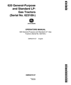 John Deere 620 Utility Tractor, LP-Gas Operator's Manual (OMR2079)
