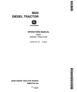 John Deere 8020 4-Wheel Drive Tractor Operator's Manual (OMR37261)